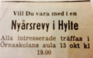 Annons Hylterevyn start